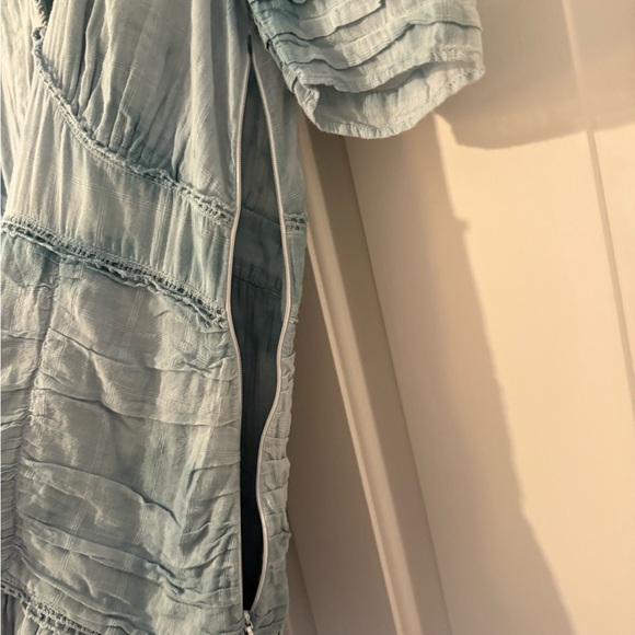 Blue LoveShackFancy Belted Dress Size 0 - Picture 4 of 6